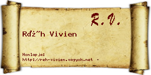 Réh Vivien névjegykártya